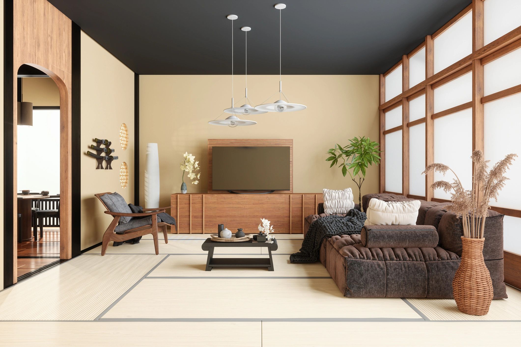 Bright, clean living room interior